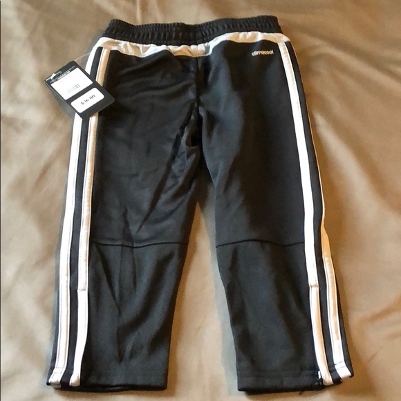 Adidas children’s athletic pants Black/gray stripe - Picture 3 of 5